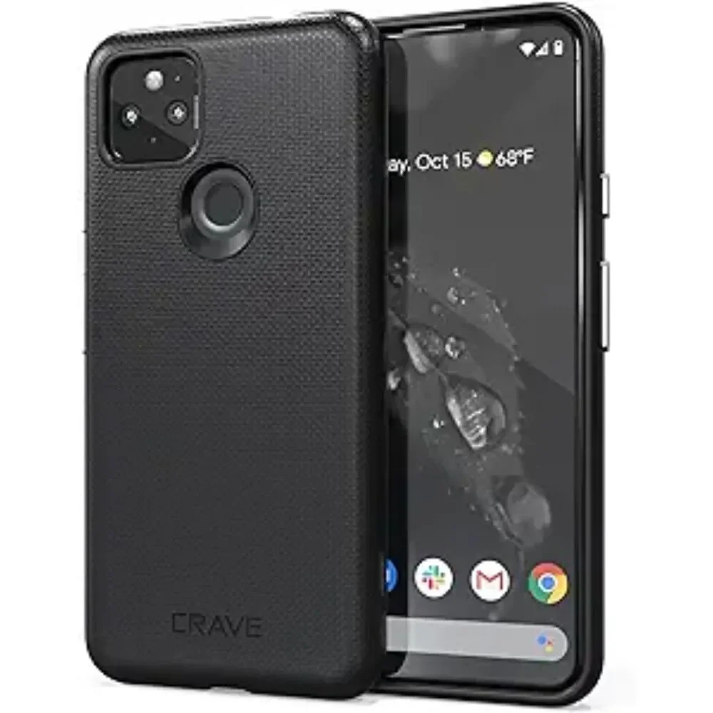 Crave Dual Guard for Pixel 5a Case Shockproof Protection Dual Layer Case Black
